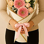 Dignified Mixed Flowers Hand Bouquet