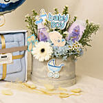Its a Baby Boy Flower gift set