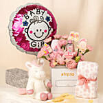 Its a Baby Girl Flower giftset and Balloon