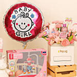 Its a Baby Girl Flowers balloon and giftset