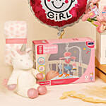 Its a Baby Girl Flowers balloon and giftset