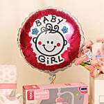 Its a Baby Girl Flowers balloon and giftset