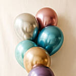 Multicolor 6 Chrome Balloons