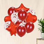 Red Latex And Foil Balloons