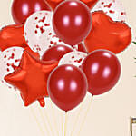 Red Latex And Foil Balloons