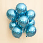 10 blue Chrome Balloons