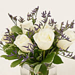 White Roses In A Vase