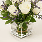 White Roses In A Vase
