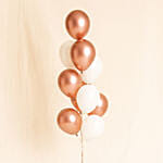 10 Pieces Chrome Gold n white Balloons