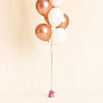 10 Pieces Chrome Gold n white Balloons