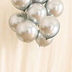 10 Silver Chrome Balloons