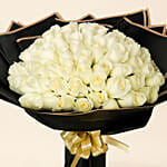 50 White Roses Beauty Bouquet