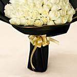 50 White Roses Beauty Bouquet