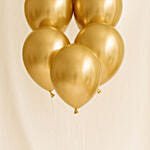 Gold Chrome Balloons 6 Pcs