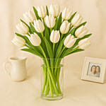 20 White Tulips