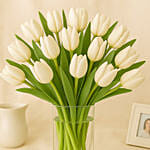 20 White Tulips