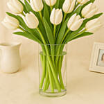 20 White Tulips