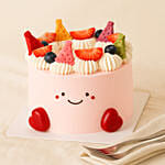 Jellycat Theme Cake with Fresh Fruits & Cream