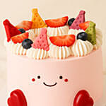 Jellycat Theme Cake with Fresh Fruits & Cream