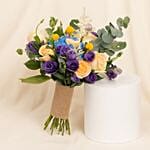 Vibrant Purple & Yellow Bridal Bouquet