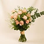 Vintage Rose Bridal Bouquet with Lush Greenery