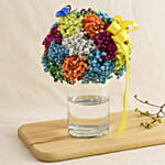 Colourful Baby Breath Cylindrical Vase