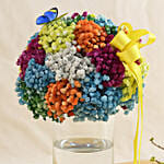 Colourful Baby Breath Cylindrical Vase