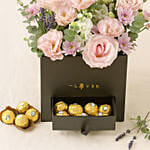 Elegant Mixed Flowers & Ferrero Rocher Black Box