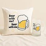 Beer Lover Cushion and Beer Mug