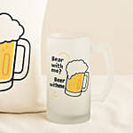 Beer Lover Cushion and Beer Mug