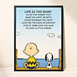 Life Is Too Short Inspirational Printed Frame