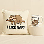 Sloth Life Cushion & Mug Gift Set