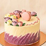 Flowers And Macaroons Cake