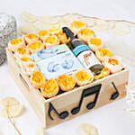 BOSE Noise cancelling Earbuds Wine and Flowers Gift Tray