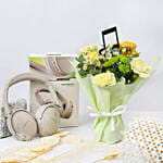 BOSE Quiet Comfort Headphone and Flowers Bouquet Gift