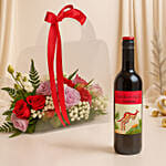 Flowers Bag with Yellow Tail Sangria Wine