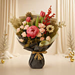 Gold Drops Christmas Flowers Bouquet