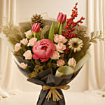 Gold Drops Christmas Flowers Bouquet