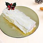 Xmas White Forest Log Cake 6 Inch
