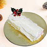 Xmas White Forest Log Cake 8 Inch