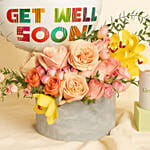 Get Well Soon Flowers & Balloon
