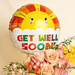 Get Well Soon Flowers & Balloon