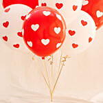 Heart Printed Latex Balloons 6 Pcs