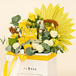 Luxury Tea & Spa Hamper with Fresh Roses N Chocolates