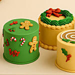 Mini Christmas Chocolate Mousse Cake Set - 4 pcs