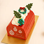 Dubai Chocolate Christmas Log Cake - 400 grams