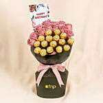 Flowers and Chocolate Birthday Bouquet