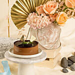 Shimmers Flowers Box with Balloons and Cake