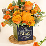 Best Boss Ever Flower Vase
