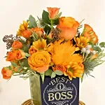 Best Boss Ever Flower Vase